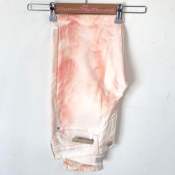 (B15) Levis Womens Jeans 535 Skinny Fit Denim coral & white Leggings, Sz 30, NWT - Picture 2 of 12